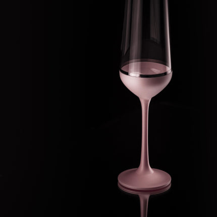 Delight Old Pink hand-painted crystal champagne glass 200 ml