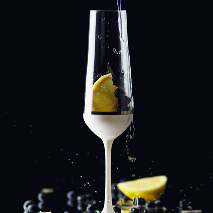 Delight White hand-painted crystal champagne glass 200 ml