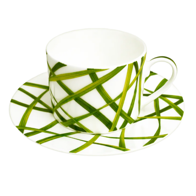 Life in Green - tea/coffee cup and saucer