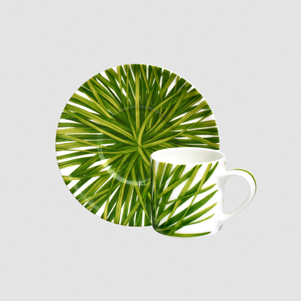 Life in Green - espresso cup & saucer