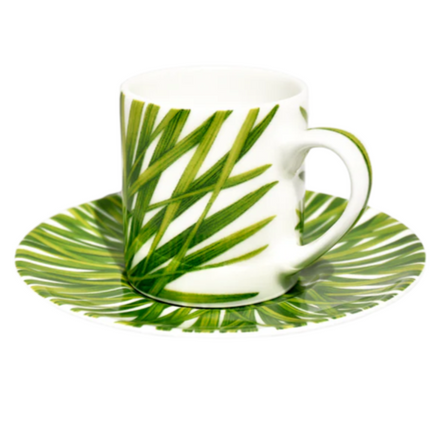 Life in Green - espresso cup & saucer