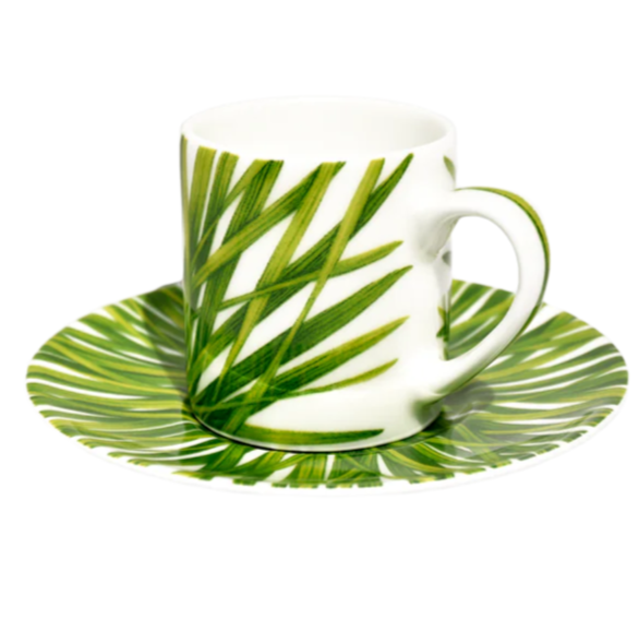Life in Green - espresso cup & saucer