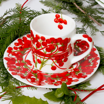 Fil Rouge Bacche - espresso cup & saucer
