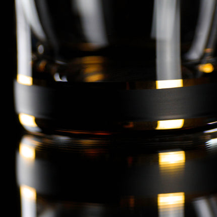 Delight Black hand-painted crystal whisky glass 280 ml