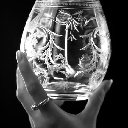 Evpas hand-engraved crystal beer pint 500 ml