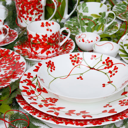 Fil Rouge Bacche - tea/coffee cup & saucer