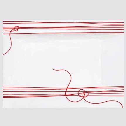 Fil Rouge Nodi - rectangular platter