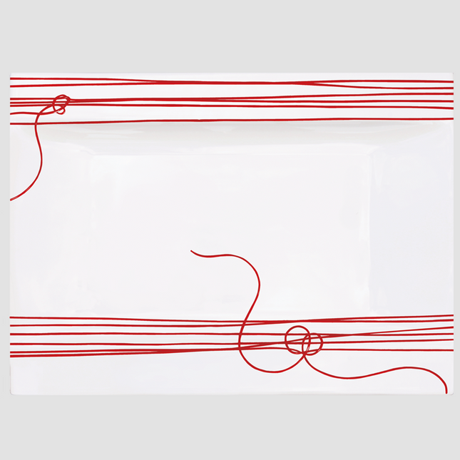 Fil Rouge Nodi - rectangular platter