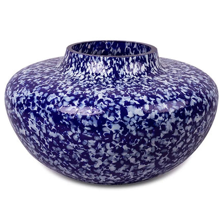 Blue & ivory olla vase 19 cm