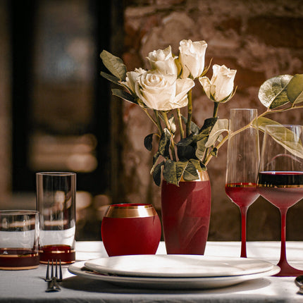 Delight Garnet hand-painted crystal whisky glass 280 ml