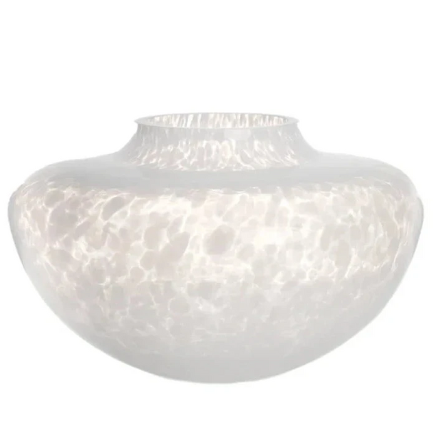 Opaline white olla vase 19 cm