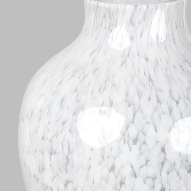 Opaline white olla vase 33 cm