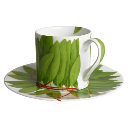 Fil Rouge Foglie - espresso cup & saucer