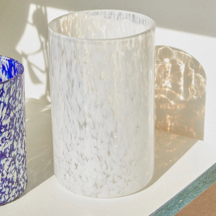 Opaline white vase 20 cm
