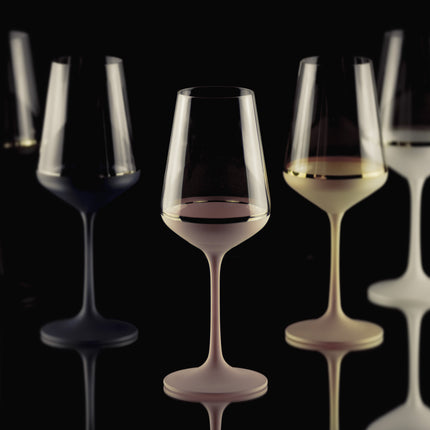 Delight Old Pink hand-painted crystal red wine glass 350 ml