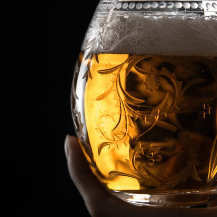 Evpas hand-engraved crystal beer pint 500 ml
