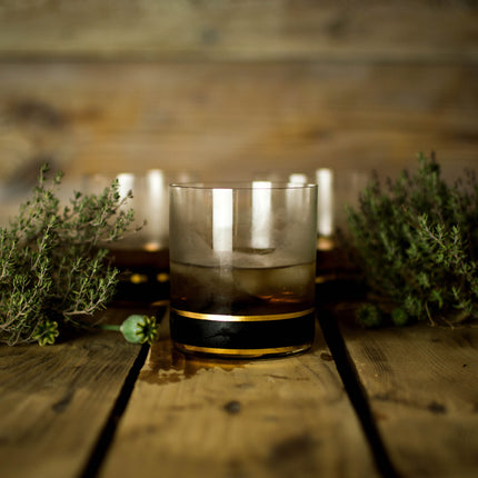 Delight Black hand-painted crystal whisky glass 280 ml