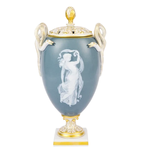 MEISSEN Dancing nymph with veil vase, limited edt.