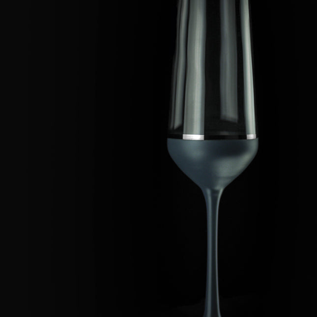 Delight Dark Ocean hand-painted crystal champagne glass 200 ml