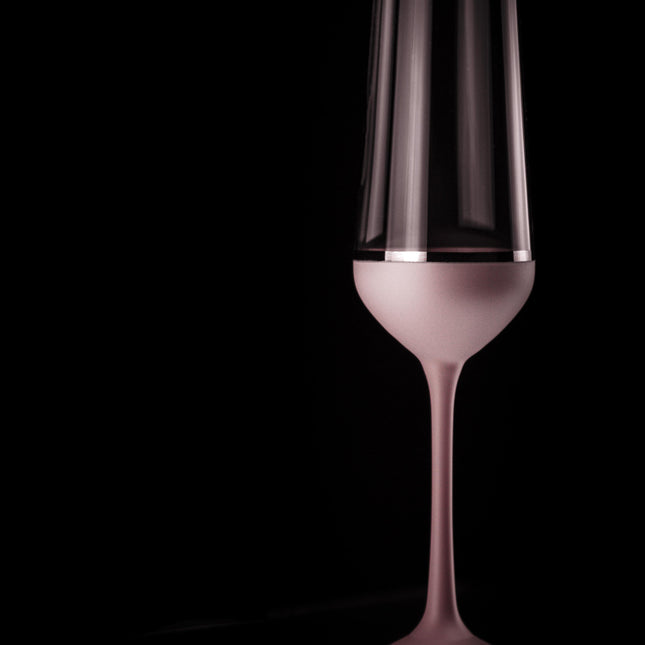 Delight Old Pink hand-painted crystal champagne glass 200 ml