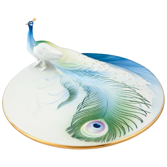 MEISSEN Peacock Art Nouveau Dish - limited edt.
