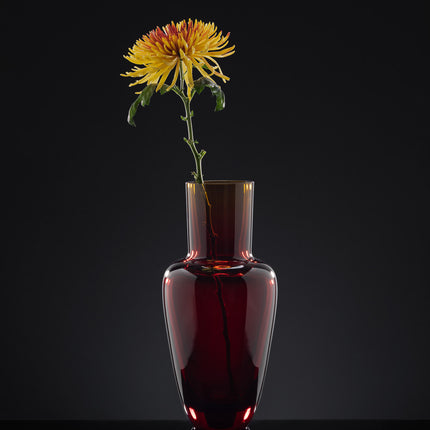 Garden Midnight gloss vase - gold ruby, limited edt.