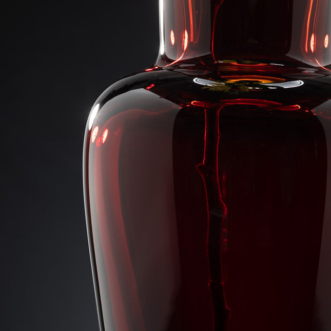 Garden Midnight gloss vase - gold ruby, limited edt.