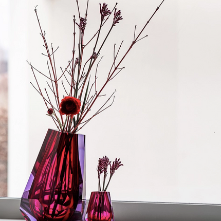 MOSER Pear vase 20 cm - Alexandrite rose