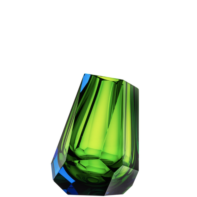 MOSER Pear vase 20 cm- Aquamarine reseda
