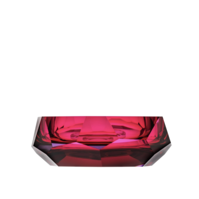 MOSER Pear bowl 27 cm - Alexandrite rose