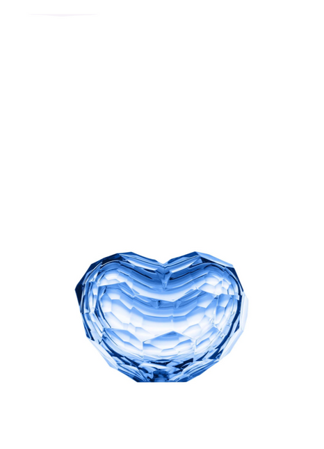 MOSER Heart 10 cm - Aquamarine