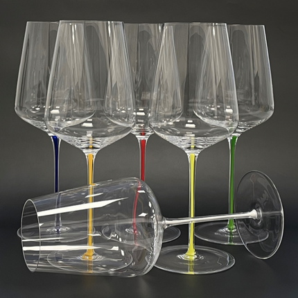 Auriga universal wine glass - red stem