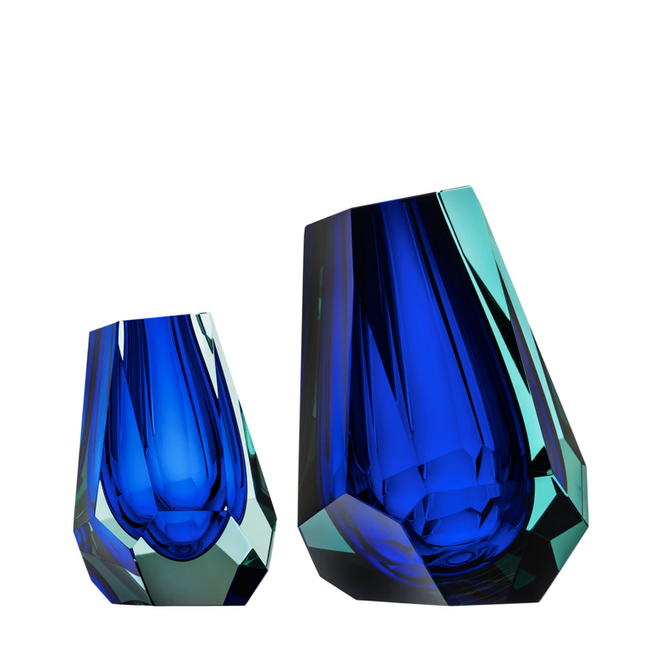 MOSER Pear vase 20 cm - beryl blue