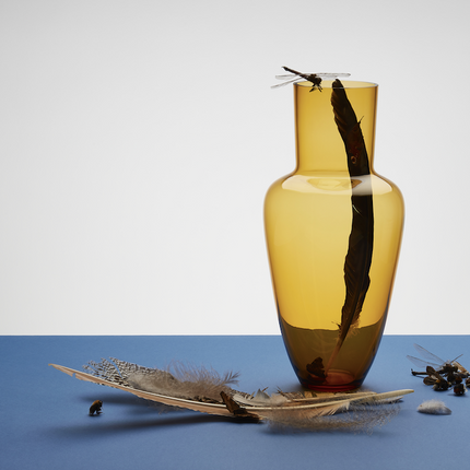 Garden Basic transparent vase- Amber