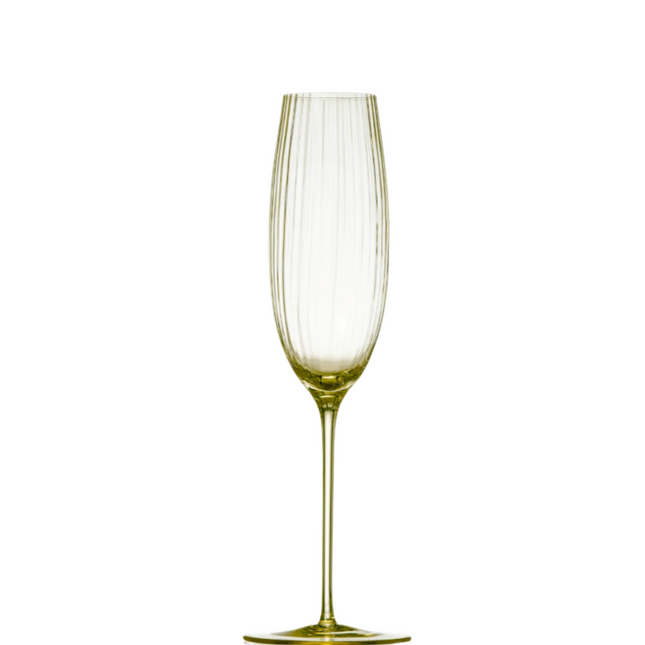 Tethys champagne flute glass - citrine