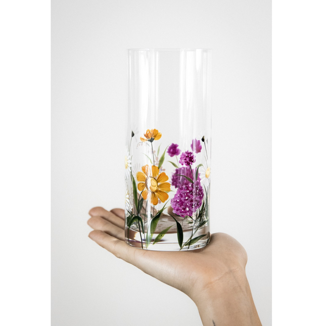 Evpas Lush hand-painted crystal water glass 470 ml