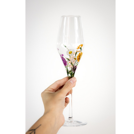 Evpas Lush hand-painted crystal champagne glass 290 ml - limited edt.