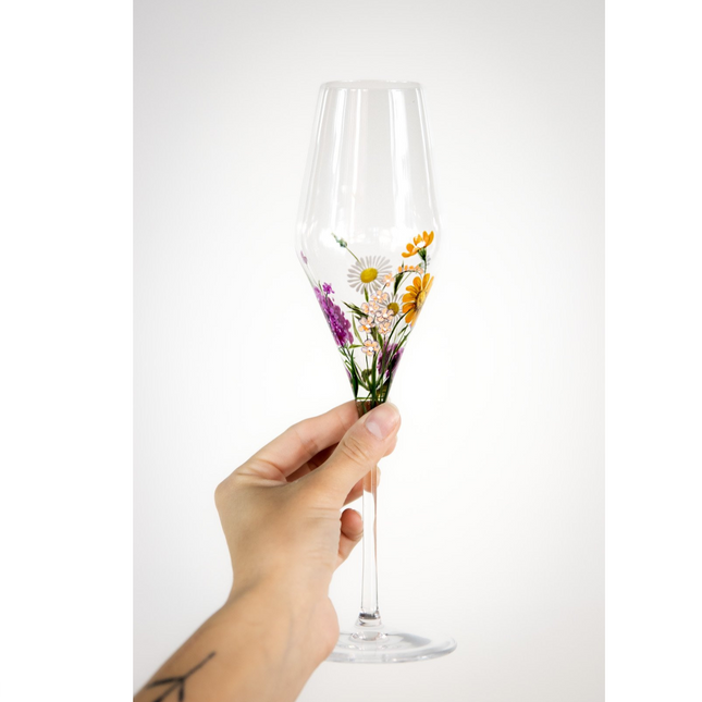 Evpas Lush hand-painted crystal champagne glass 290 ml - limited edt.