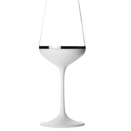 Delight White hand-painted crystal red wine glass 350 ml