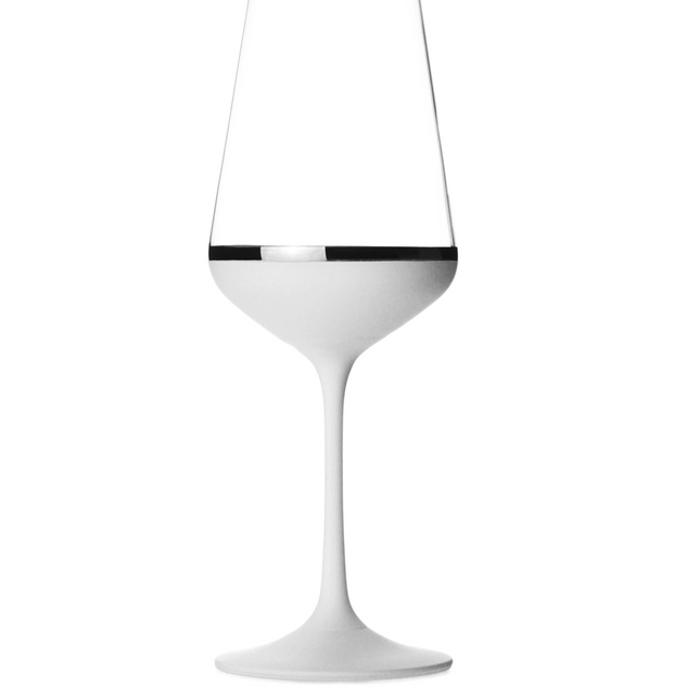 Delight White hand-painted crystal red wine glass 350 ml
