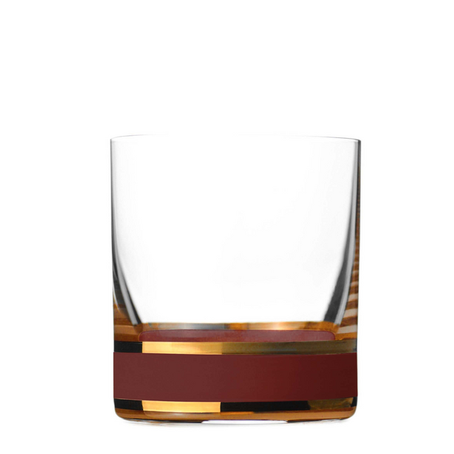 Delight Garnet hand-painted crystal whisky glass 280 ml