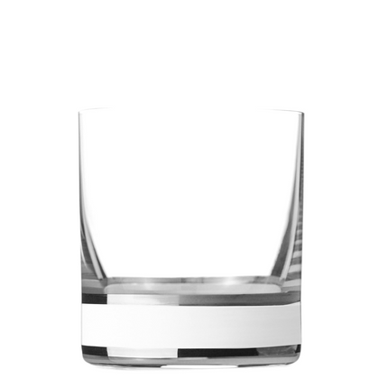 Delight White hand-painted crystal whisky glass 280 ml