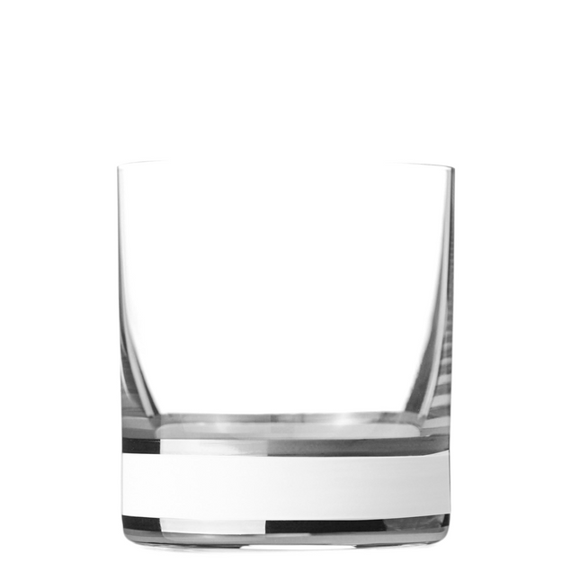 Delight White hand-painted crystal whisky glass 280 ml