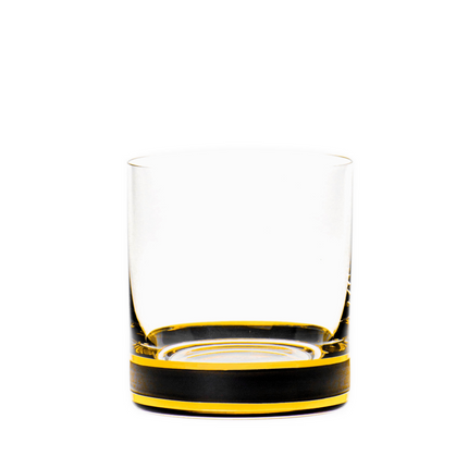 Delight Black hand-painted crystal whisky glass 280 ml