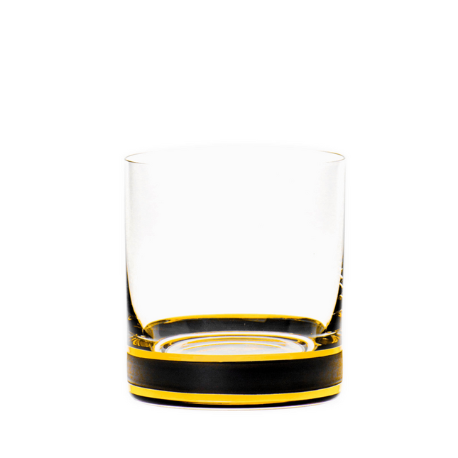 Delight Black hand-painted crystal whisky glass 280 ml