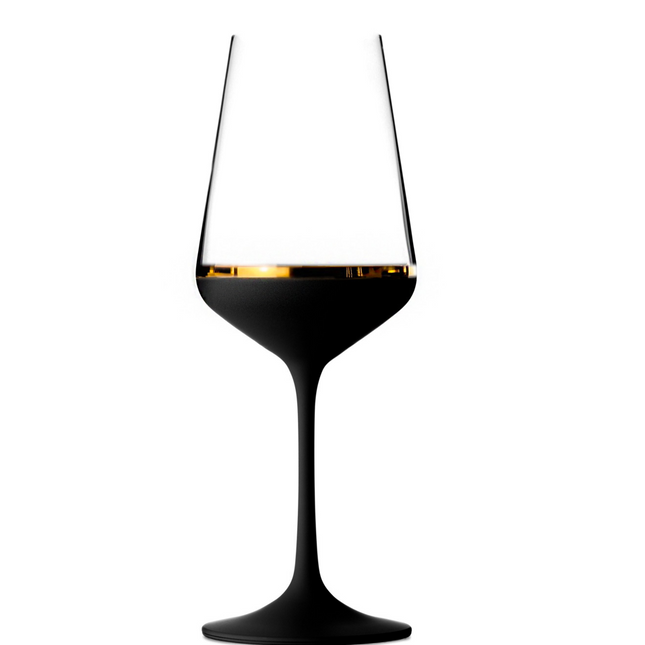Delight Black hand-painted crystal red wine glass 350 ml