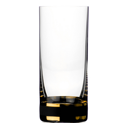 Delight Black hand-painted crystal water glass 300 ml