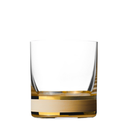 Delight Cream hand-painted crystal whisky glass 280 ml
