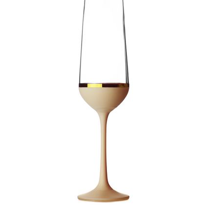 Delight Cream hand-painted crystal champagne glass 200 ml