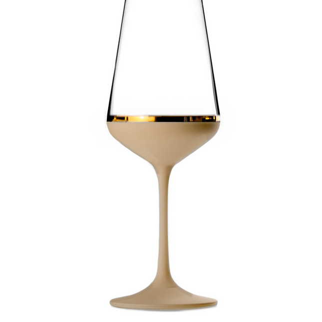 Delight Cream hand-painted crystal red wine glass 350 ml